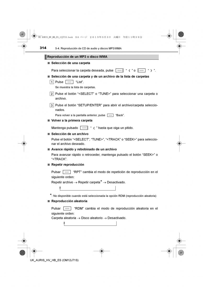 Toyota Auris Hybrid II 2 manual del propietario / page 314