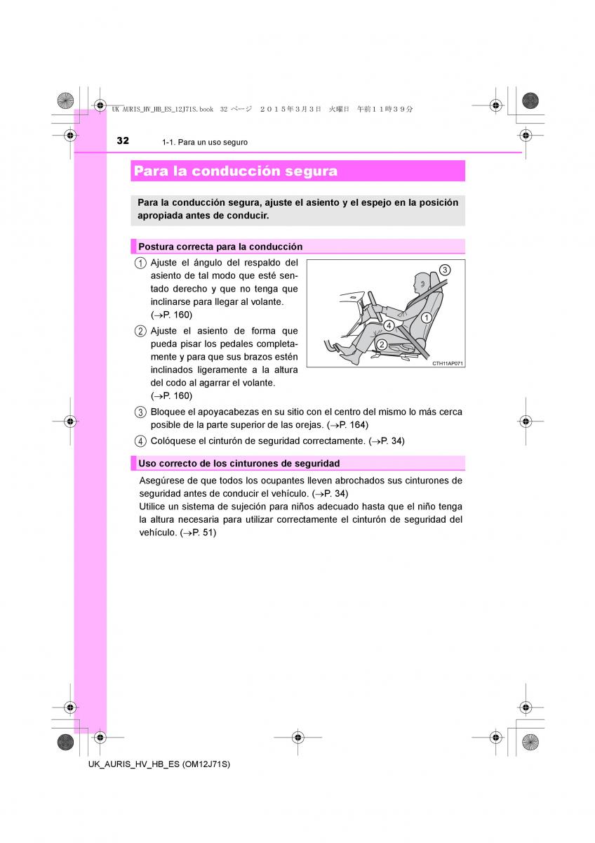 Toyota Auris Hybrid II 2 manual del propietario / page 32