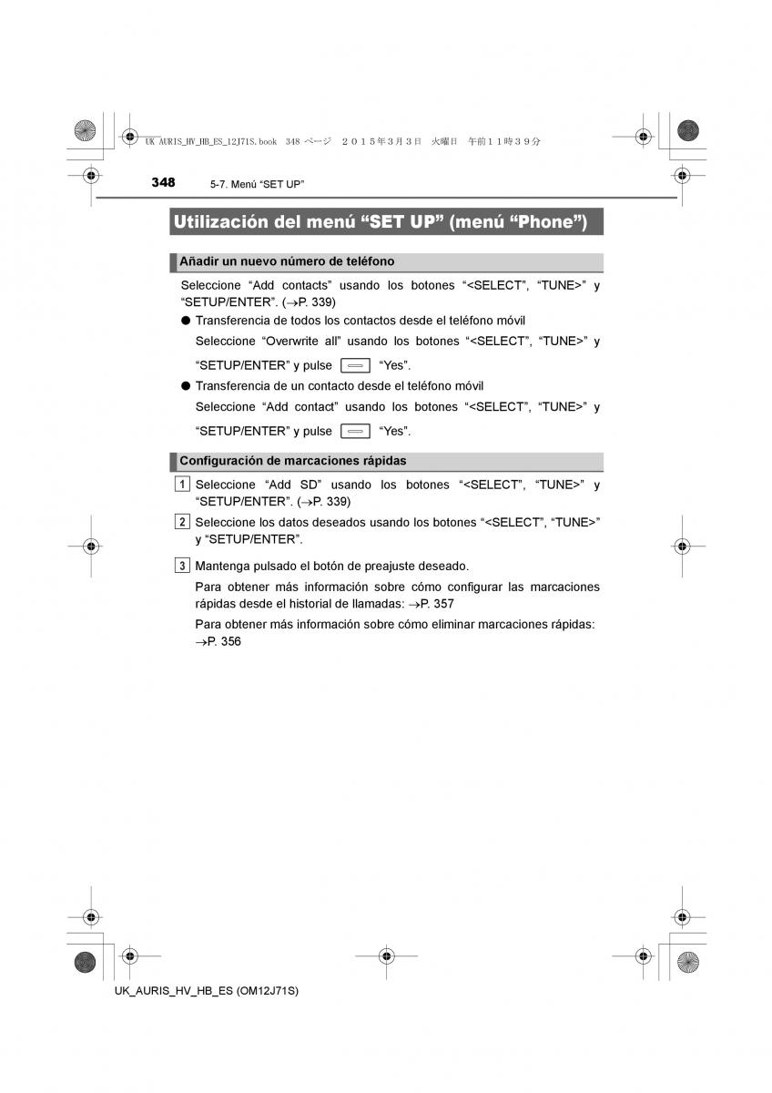 Toyota Auris Hybrid II 2 manual del propietario / page 348