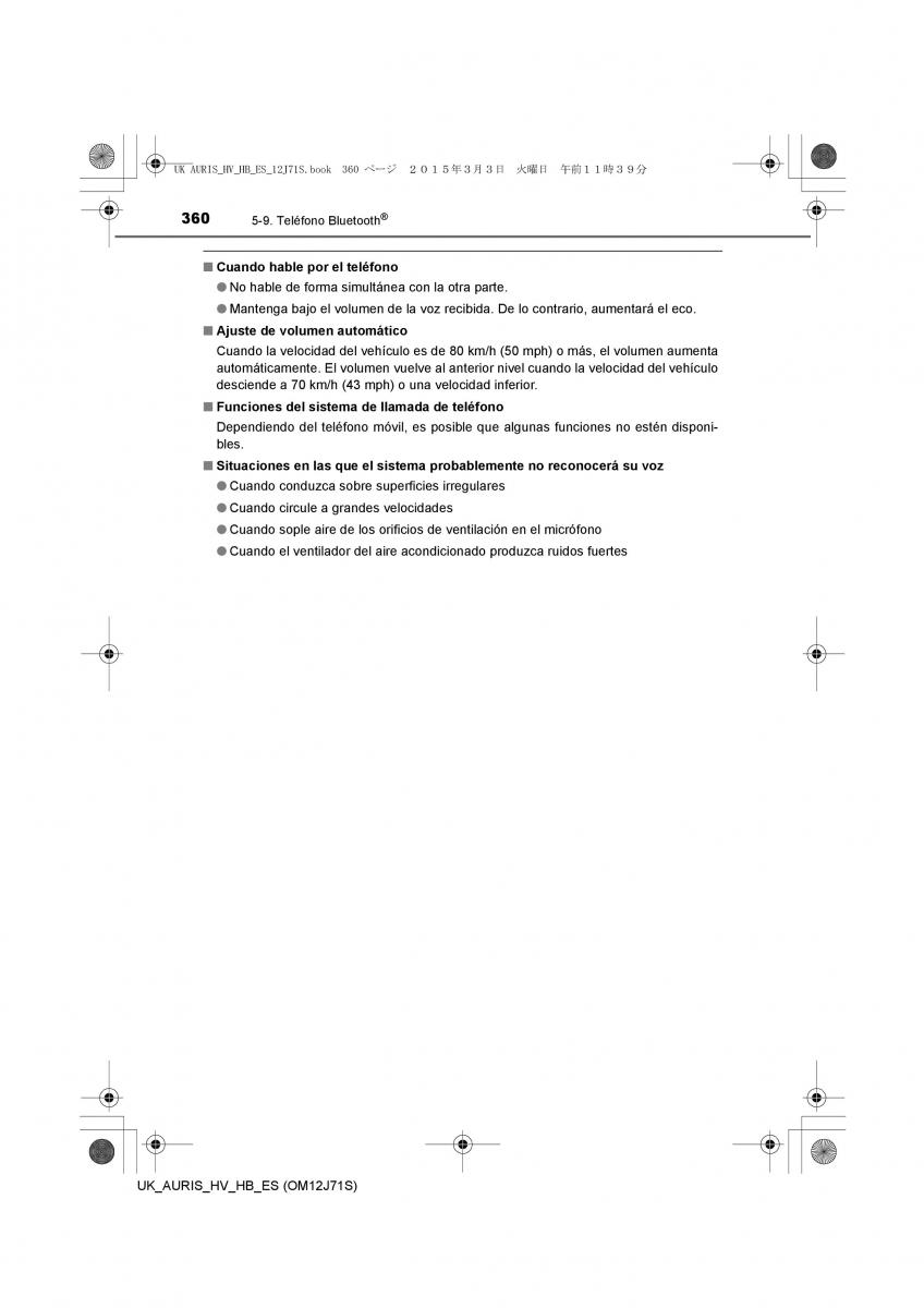 Toyota Auris Hybrid II 2 manual del propietario / page 360