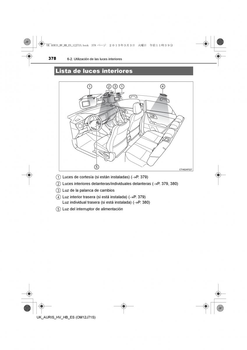 Toyota Auris Hybrid II 2 manual del propietario / page 378