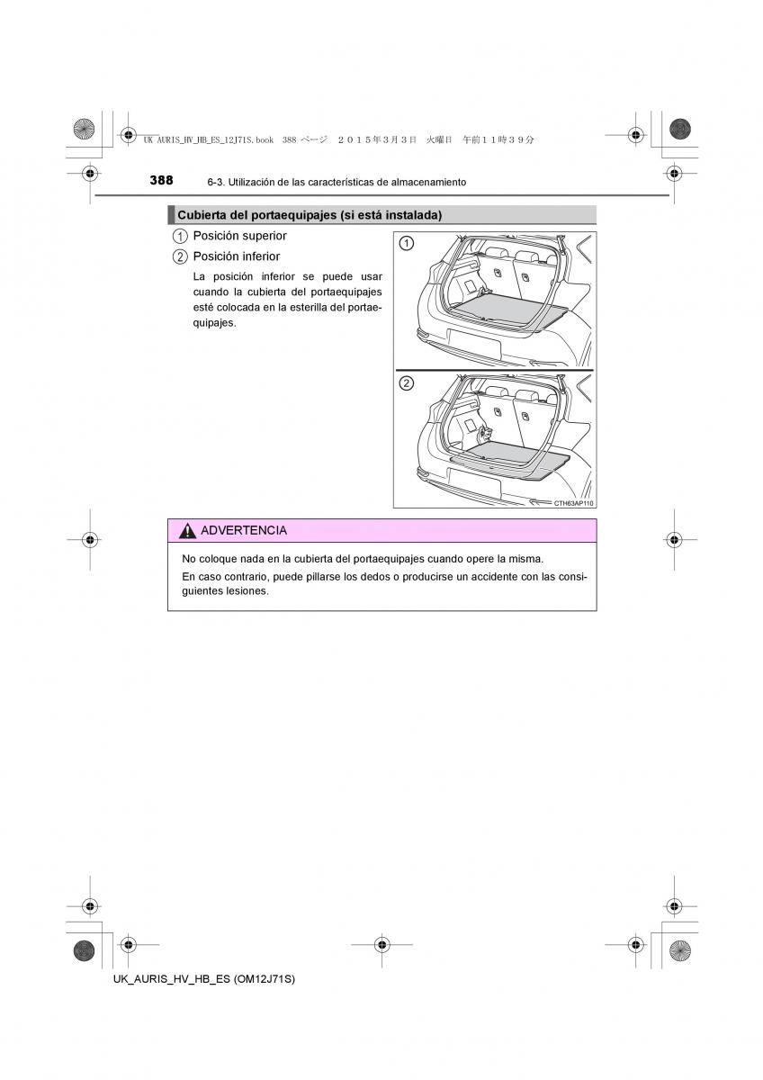 Toyota Auris Hybrid II 2 manual del propietario / page 388