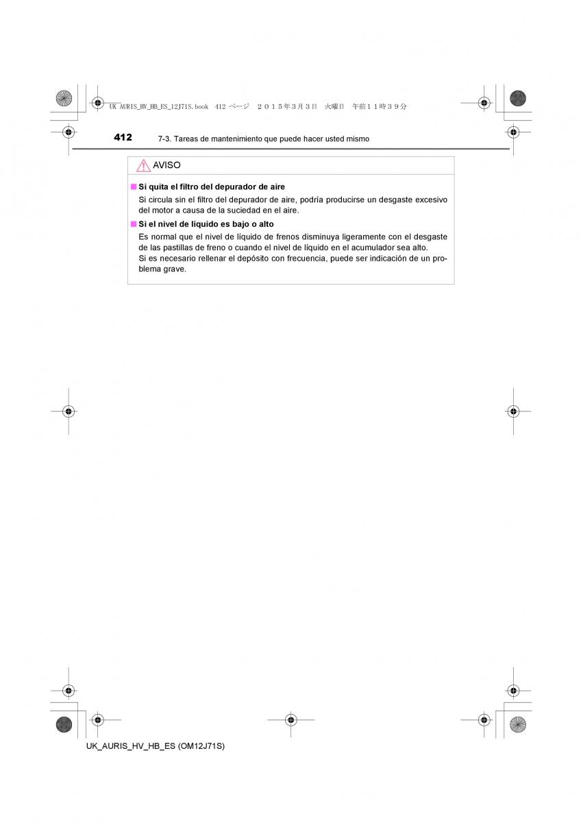 Toyota Auris Hybrid II 2 manual del propietario / page 412