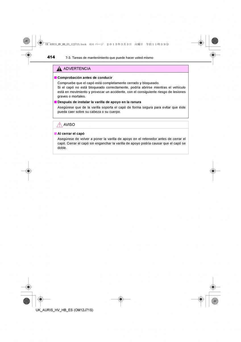 Toyota Auris Hybrid II 2 manual del propietario / page 414