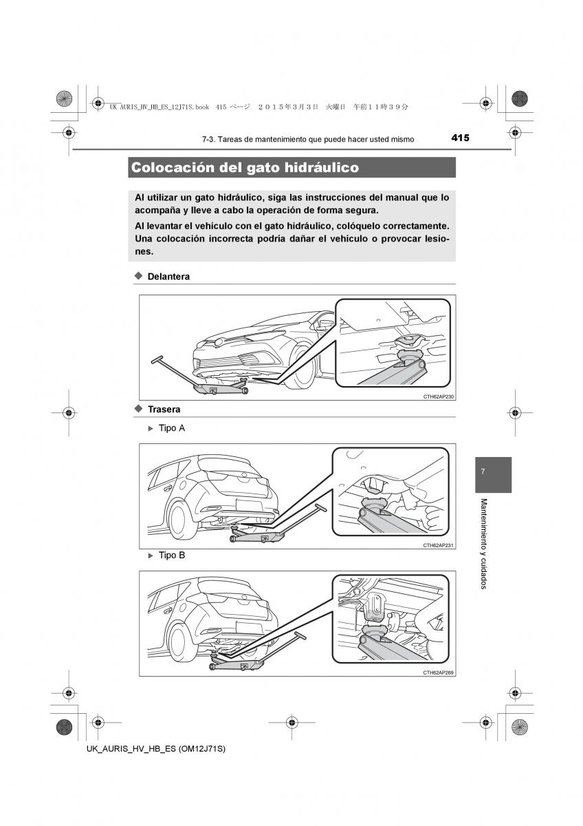 Toyota Auris Hybrid II 2 manual del propietario / page 415