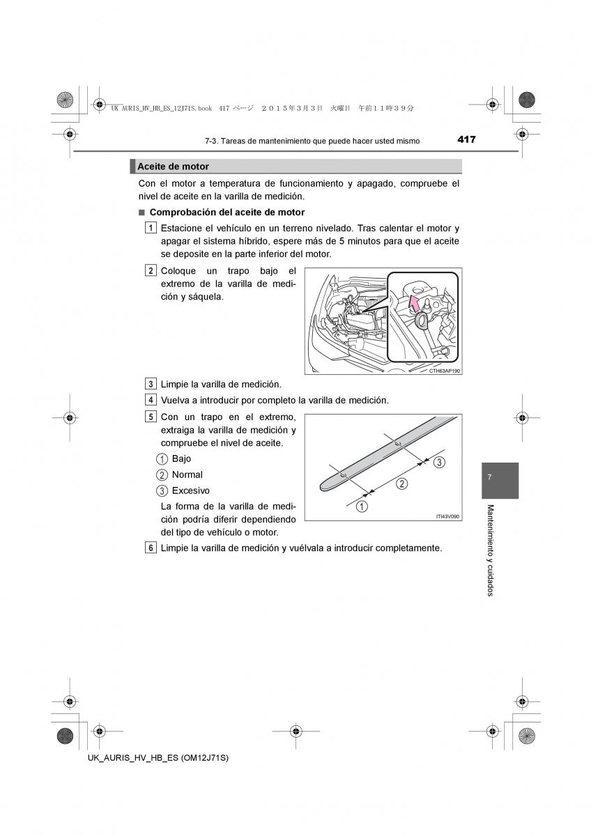 Toyota Auris Hybrid II 2 manual del propietario / page 417