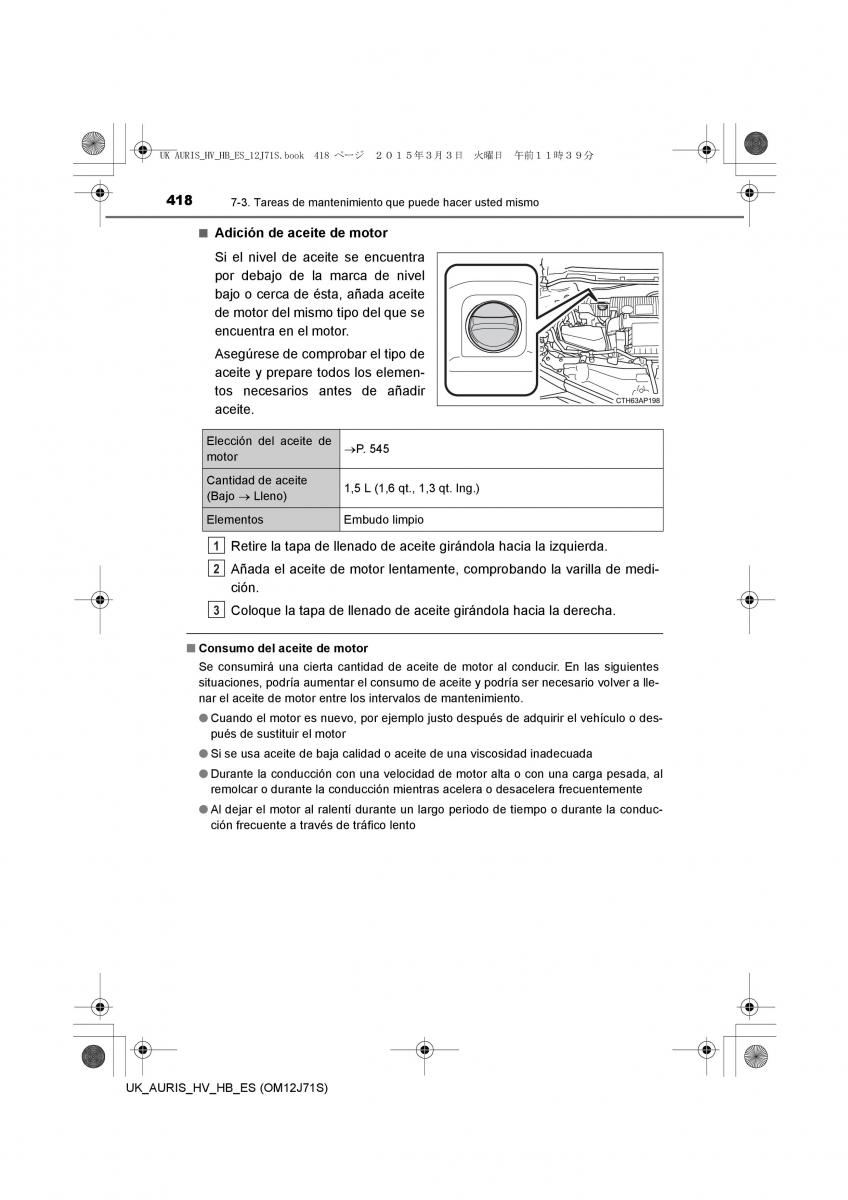 Toyota Auris Hybrid II 2 manual del propietario / page 418