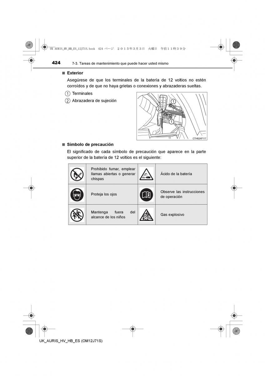 Toyota Auris Hybrid II 2 manual del propietario / page 424