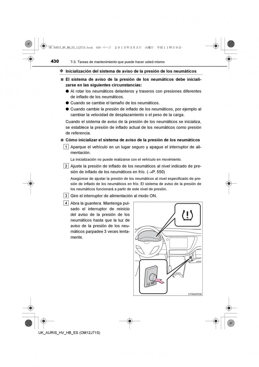 Toyota Auris Hybrid II 2 manual del propietario / page 430