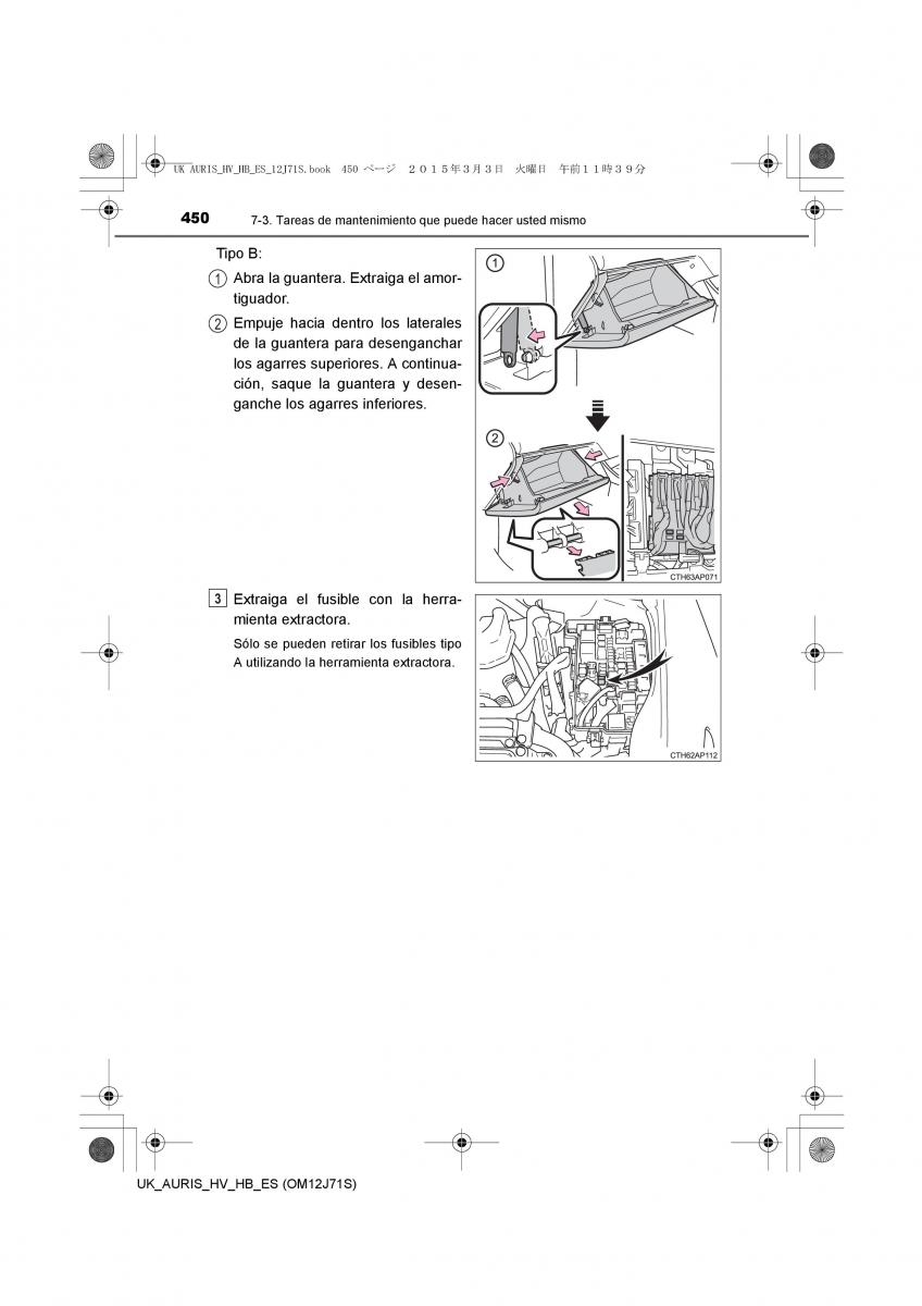 Toyota Auris Hybrid II 2 manual del propietario / page 450