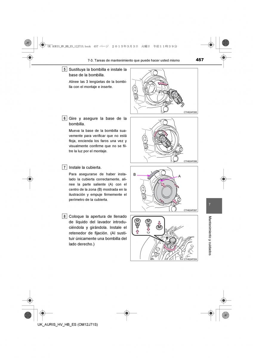 Toyota Auris Hybrid II 2 manual del propietario / page 457