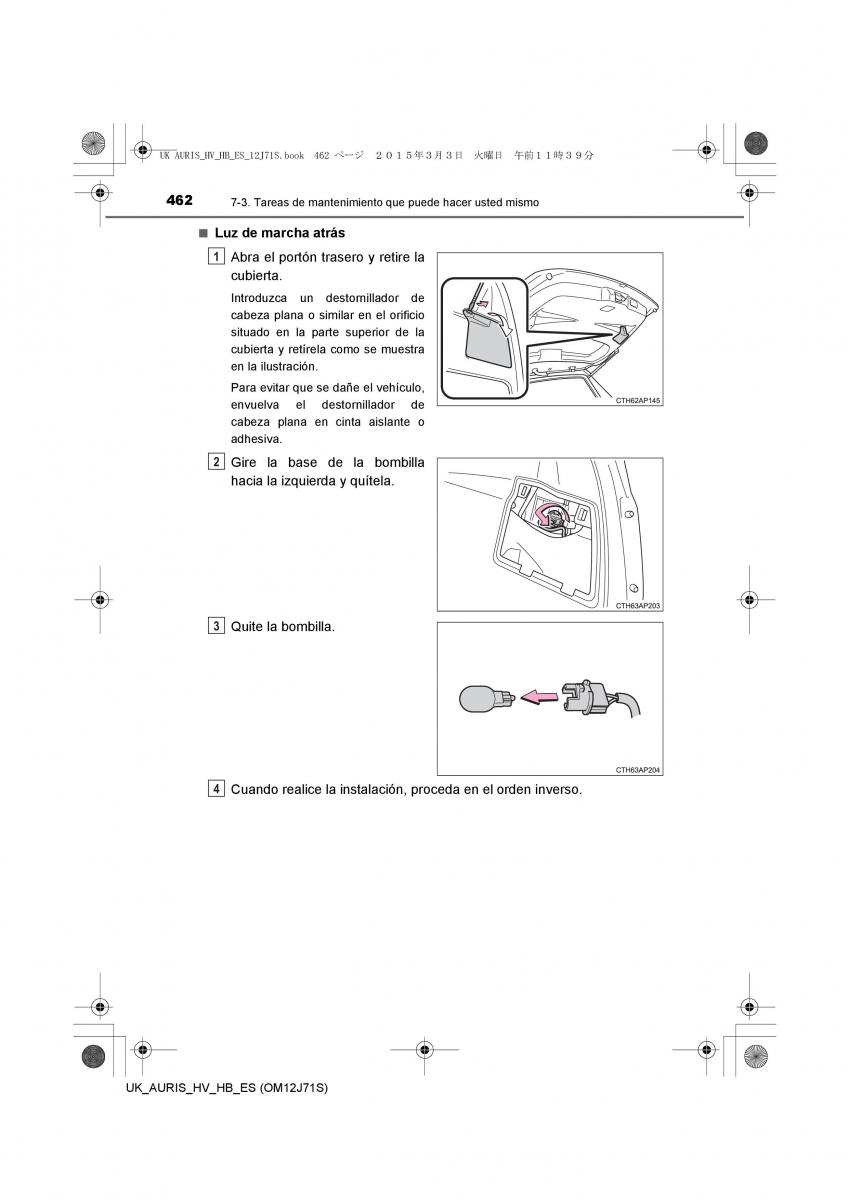 Toyota Auris Hybrid II 2 manual del propietario / page 462