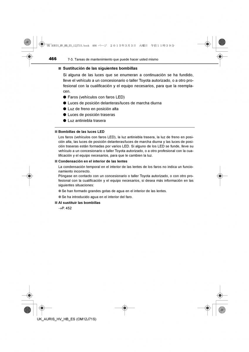 Toyota Auris Hybrid II 2 manual del propietario / page 466