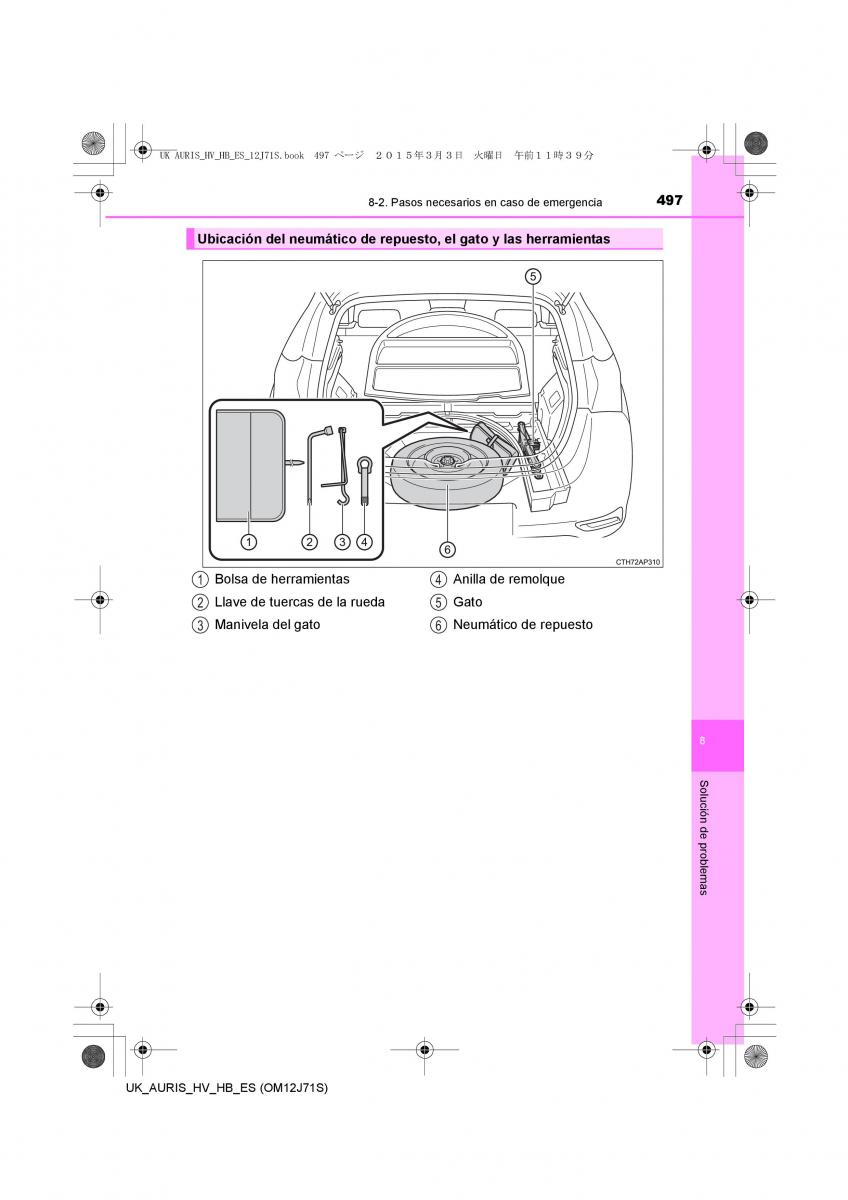 Toyota Auris Hybrid II 2 manual del propietario / page 497