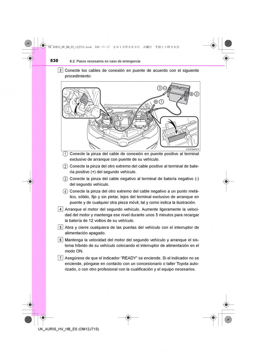 Toyota Auris Hybrid II 2 manual del propietario / page 530