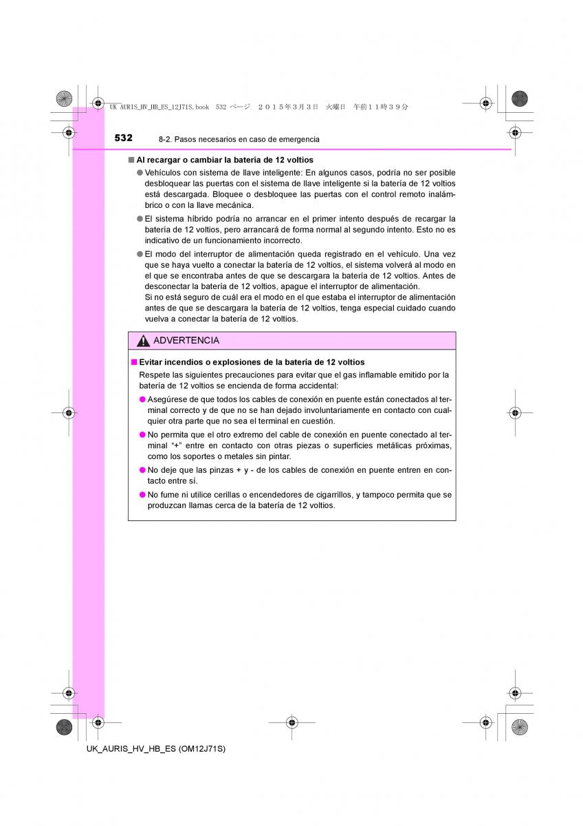 Toyota Auris Hybrid II 2 manual del propietario / page 532