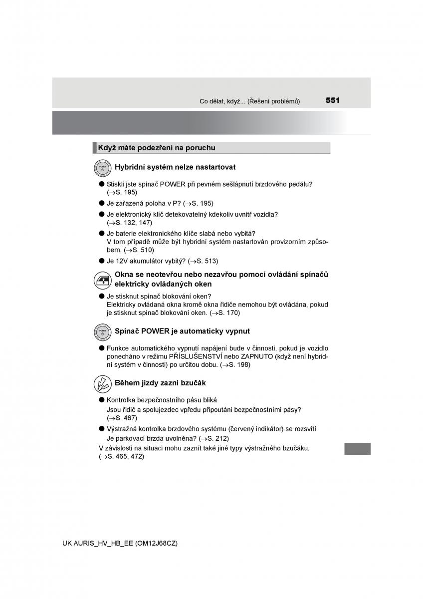 Toyota Auris Hybrid II 2 navod k obsludze / page 551