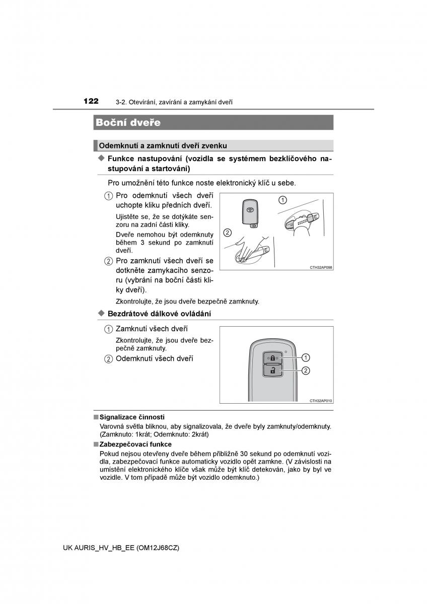 Toyota Auris Hybrid II 2 navod k obsludze / page 122