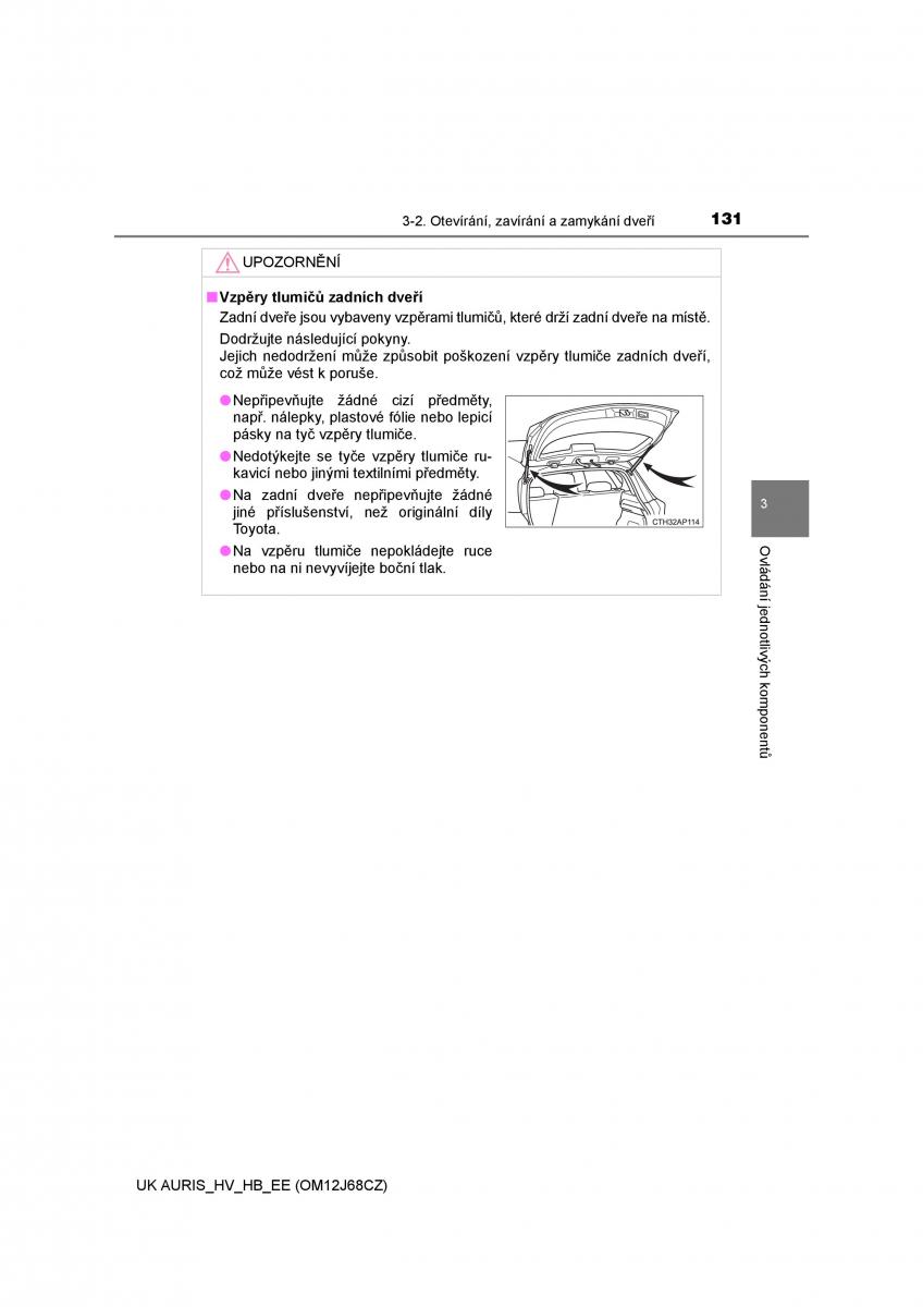 Toyota Auris Hybrid II 2 navod k obsludze / page 131