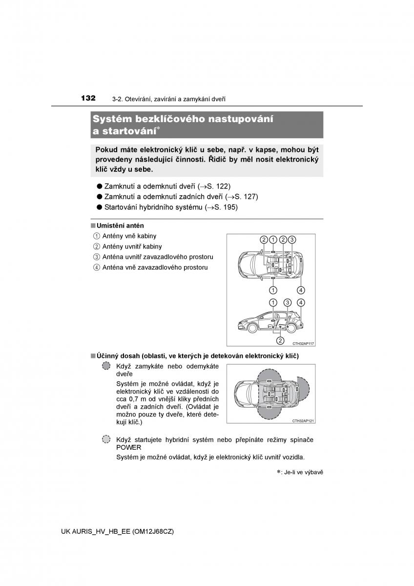 Toyota Auris Hybrid II 2 navod k obsludze / page 132