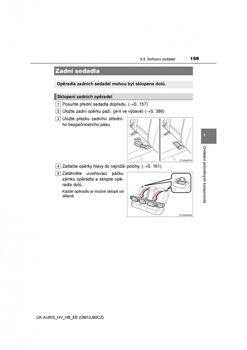 Toyota Auris Hybrid II 2 navod k obsludze / page 159