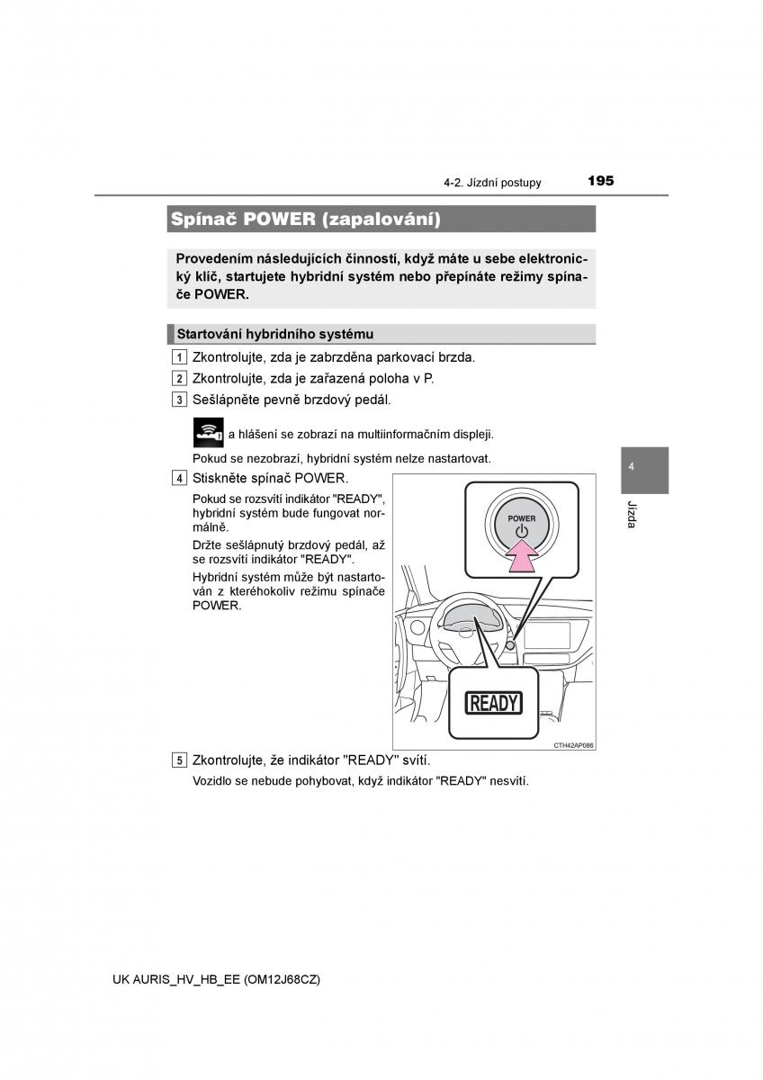 Toyota Auris Hybrid II 2 navod k obsludze / page 195