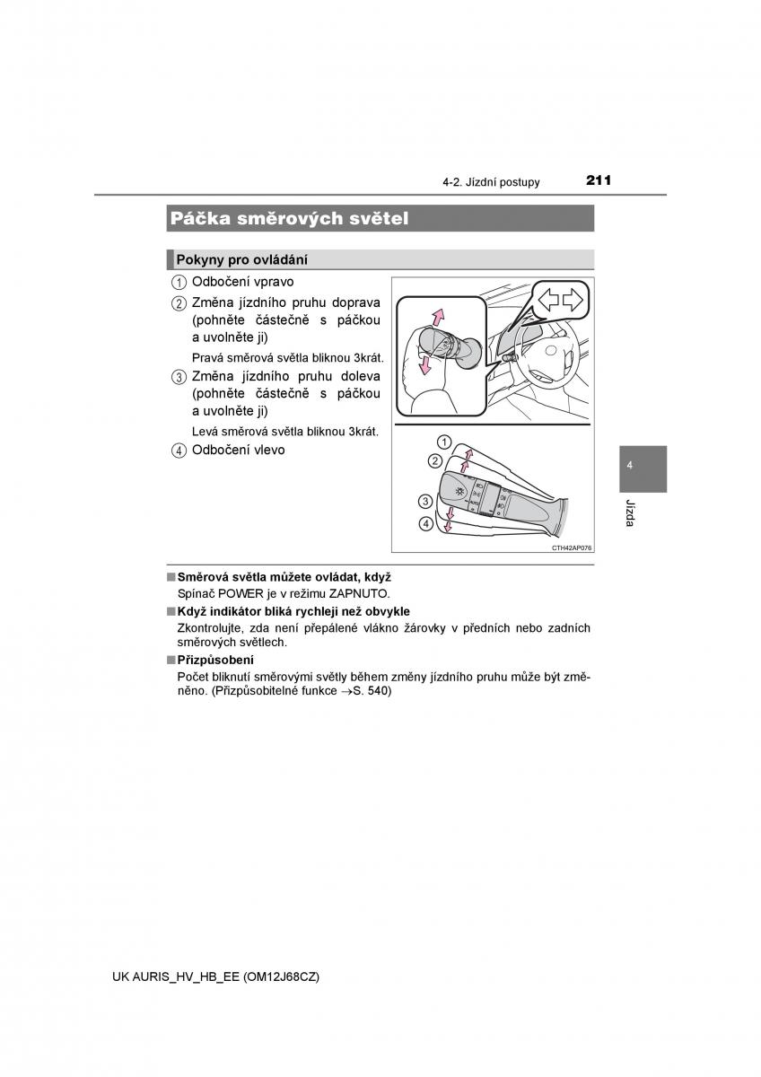 Toyota Auris Hybrid II 2 navod k obsludze / page 211