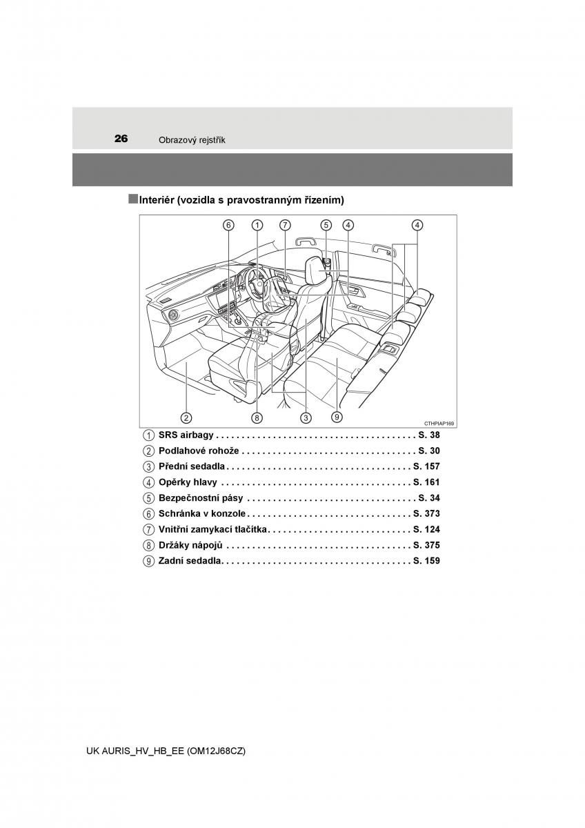 Toyota Auris Hybrid II 2 navod k obsludze / page 26