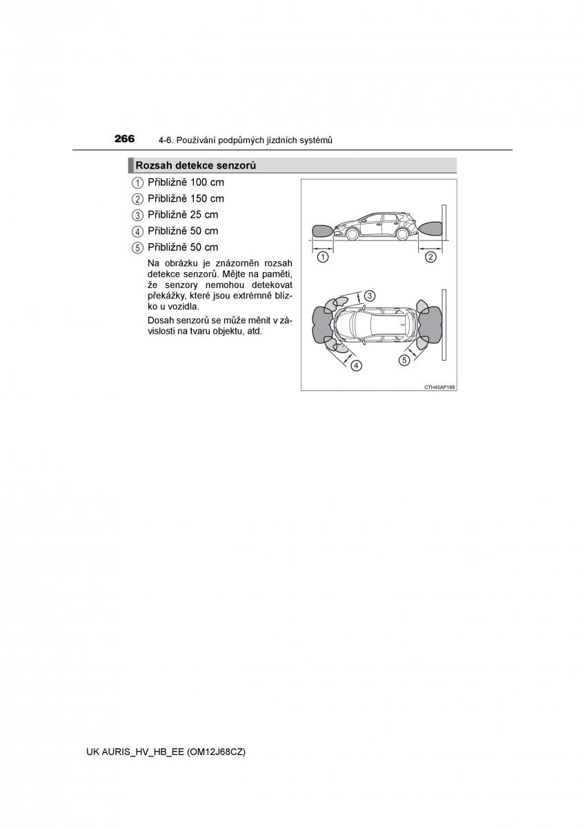 Toyota Auris Hybrid II 2 navod k obsludze / page 266