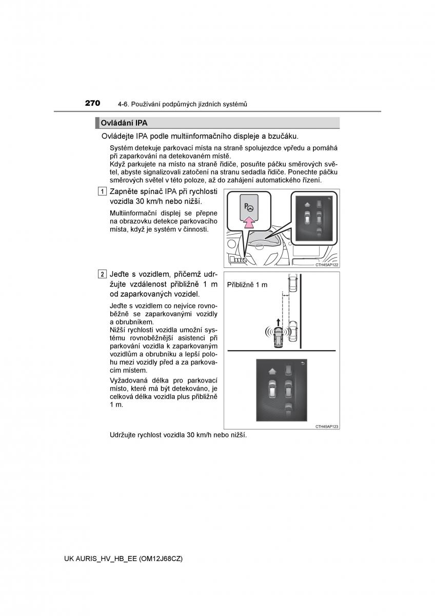 Toyota Auris Hybrid II 2 navod k obsludze / page 270