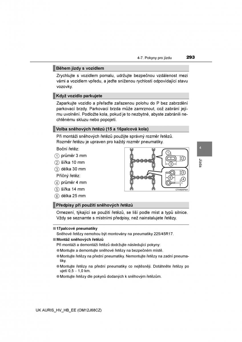 Toyota Auris Hybrid II 2 navod k obsludze / page 293