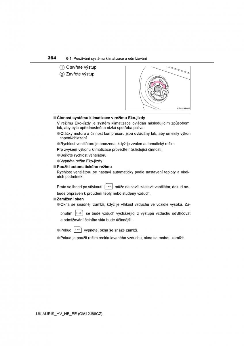 Toyota Auris Hybrid II 2 navod k obsludze / page 364