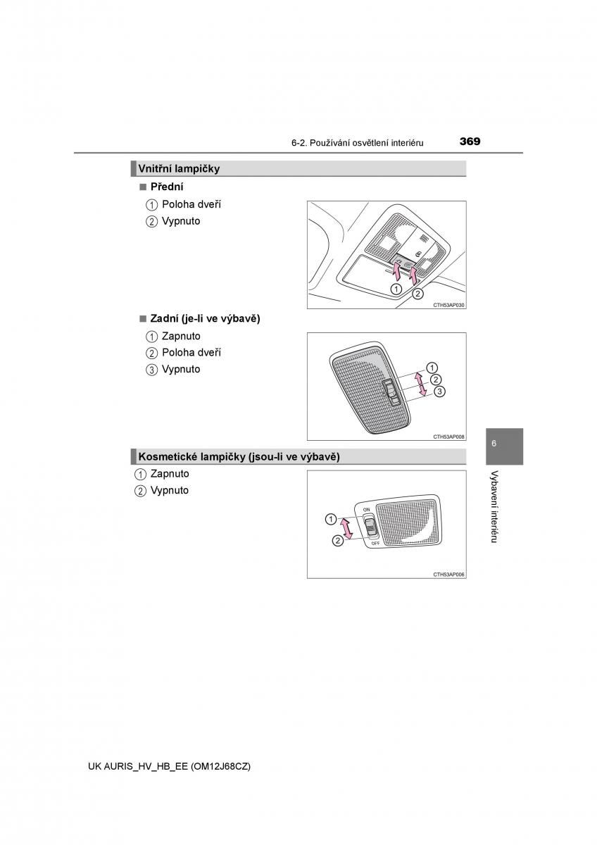 Toyota Auris Hybrid II 2 navod k obsludze / page 369