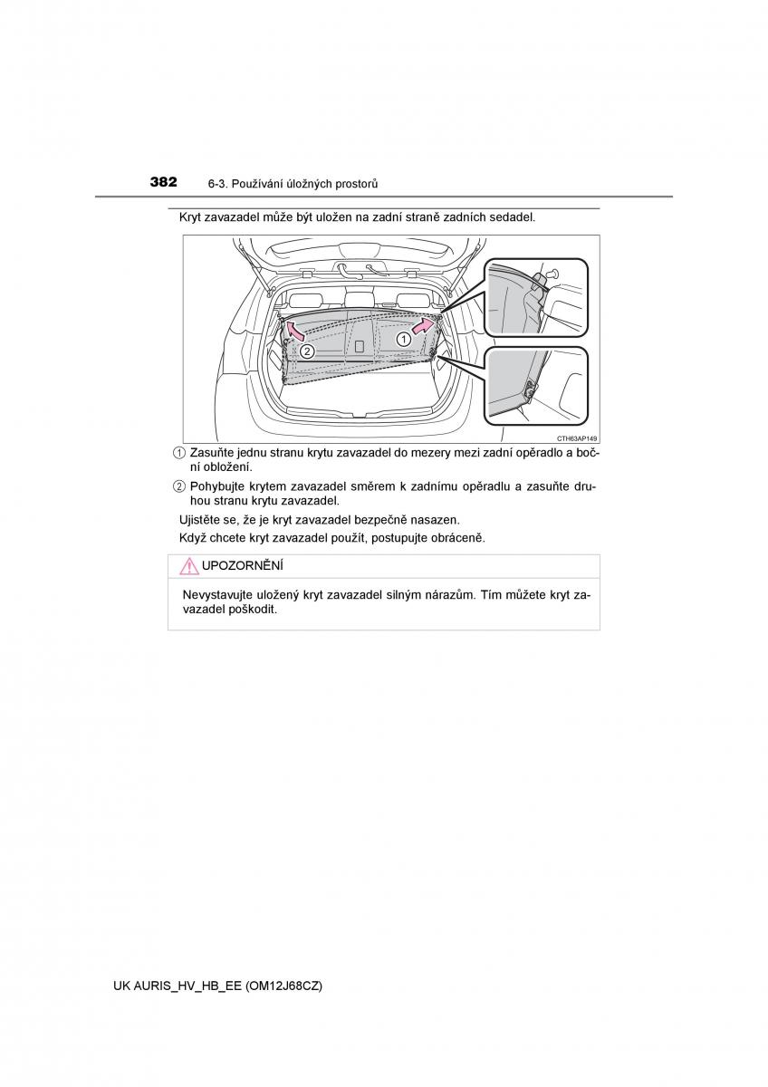 Toyota Auris Hybrid II 2 navod k obsludze / page 382