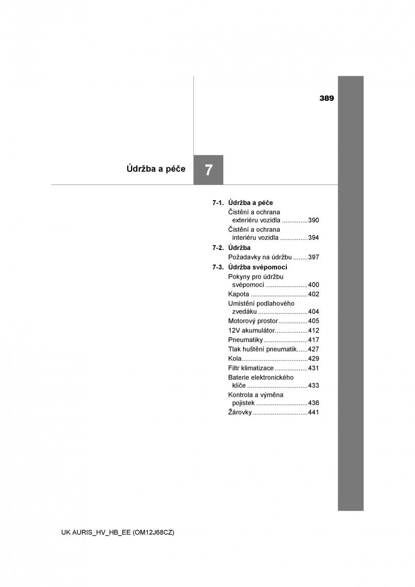 Toyota Auris Hybrid II 2 navod k obsludze / page 389
