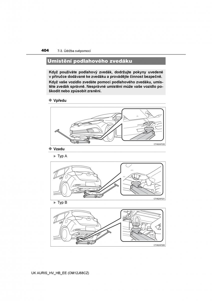 Toyota Auris Hybrid II 2 navod k obsludze / page 404