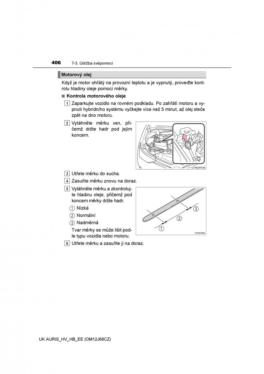 Toyota Auris Hybrid II 2 navod k obsludze / page 406