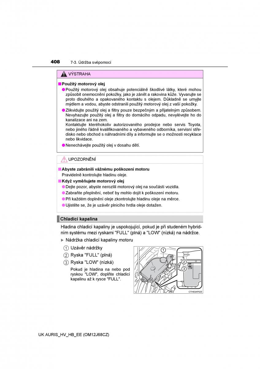 Toyota Auris Hybrid II 2 navod k obsludze / page 408