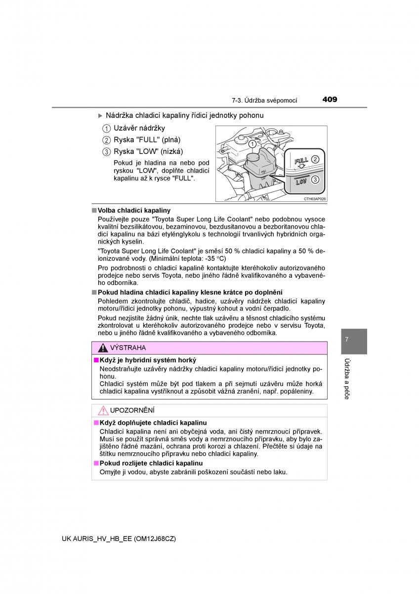 Toyota Auris Hybrid II 2 navod k obsludze / page 409