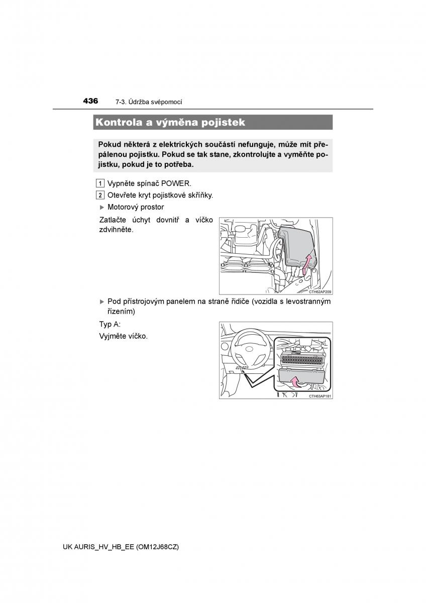 Toyota Auris Hybrid II 2 navod k obsludze / page 436