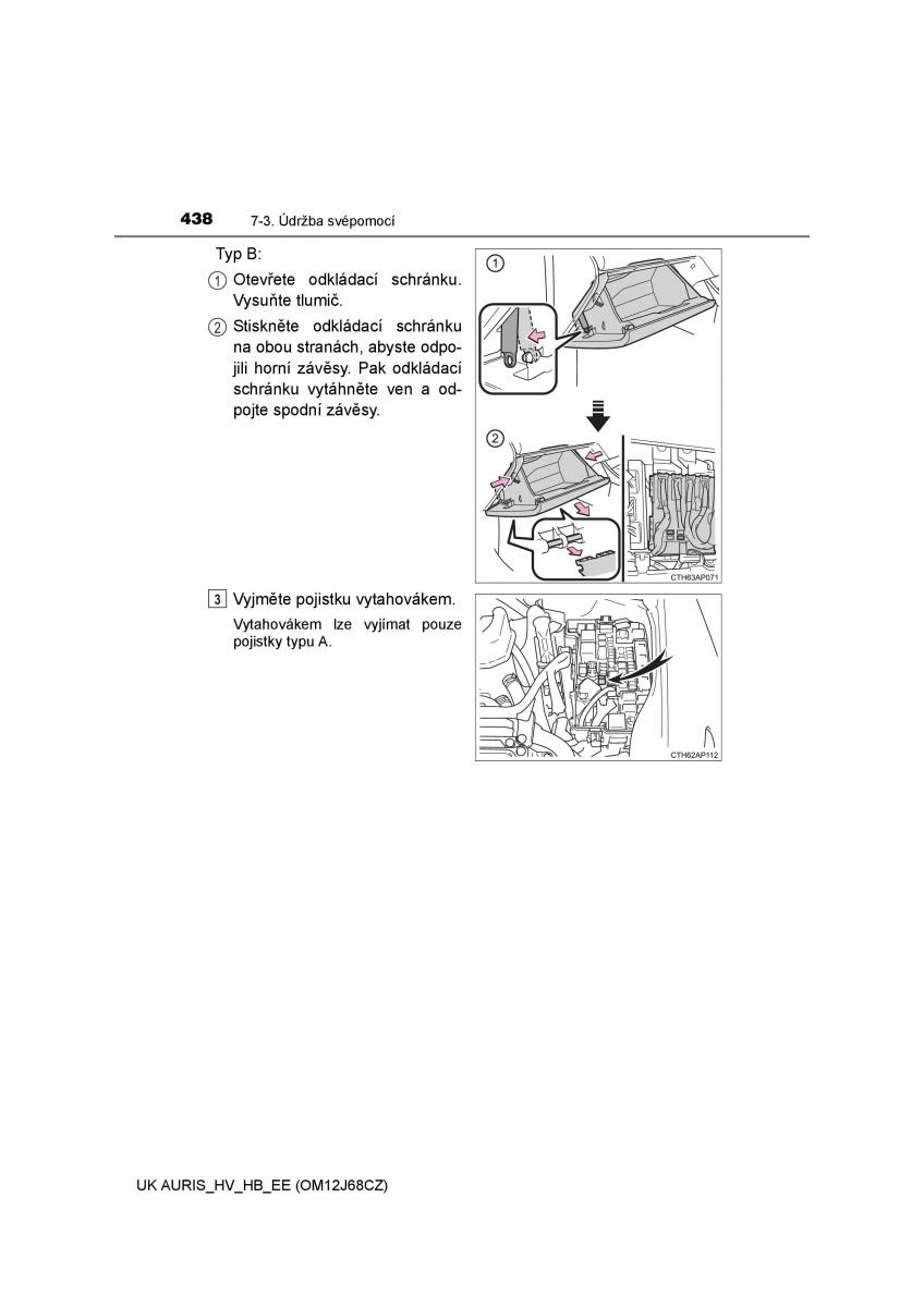 Toyota Auris Hybrid II 2 navod k obsludze / page 438