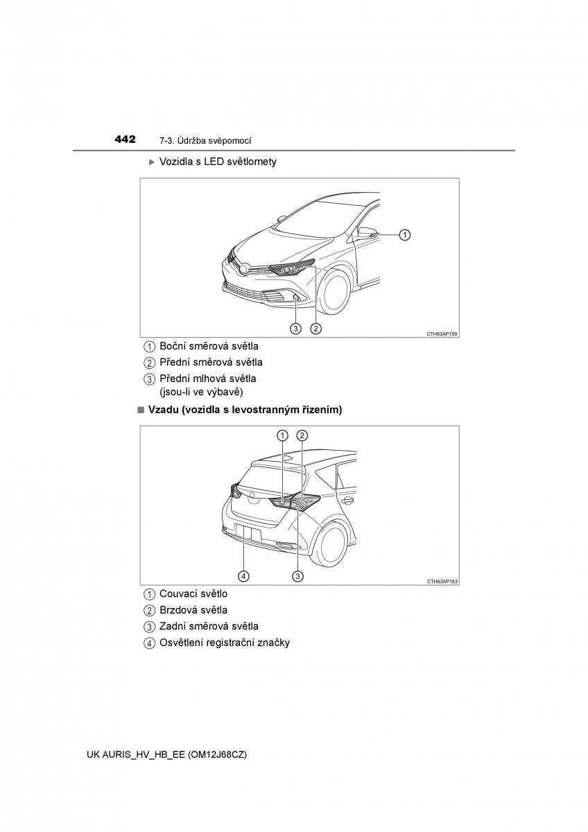 Toyota Auris Hybrid II 2 navod k obsludze / page 442