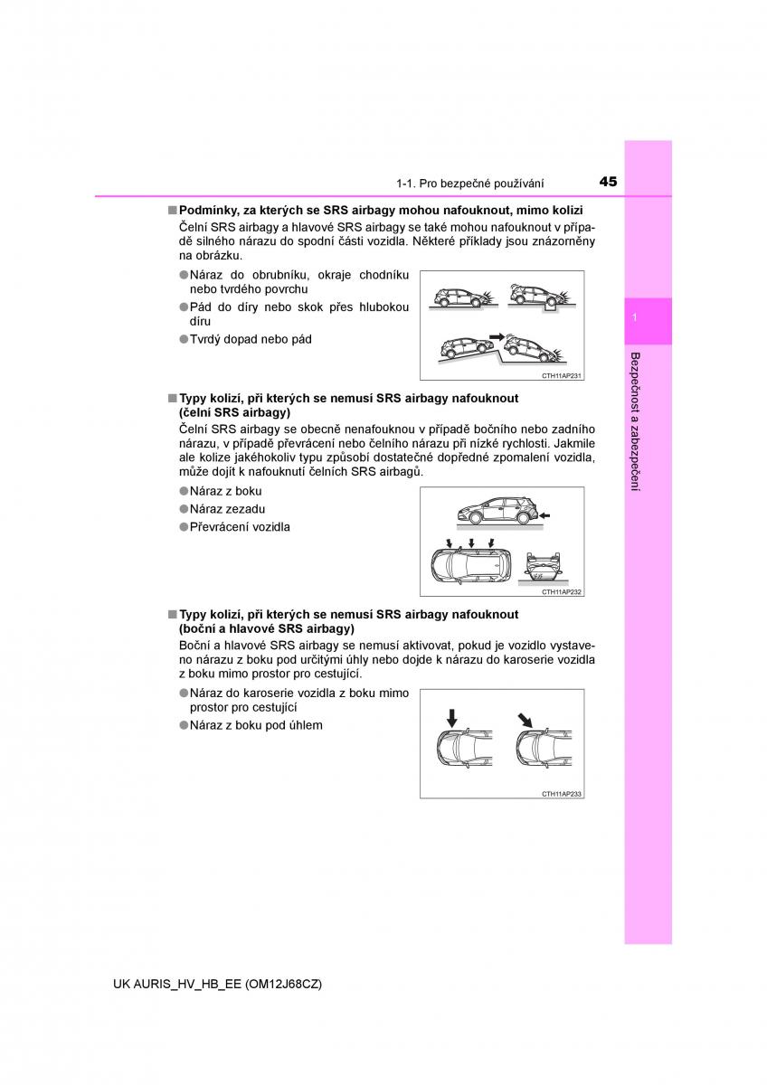 Toyota Auris Hybrid II 2 navod k obsludze / page 45