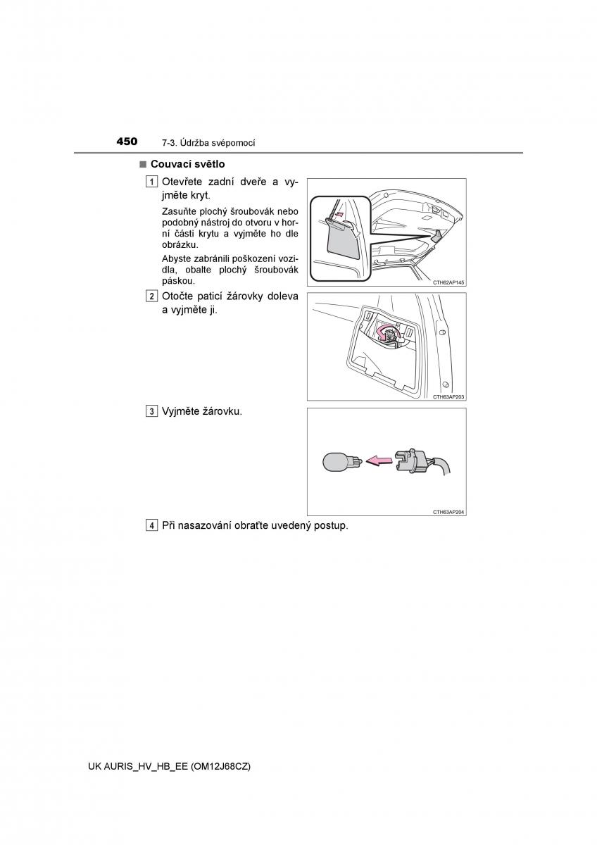 Toyota Auris Hybrid II 2 navod k obsludze / page 450