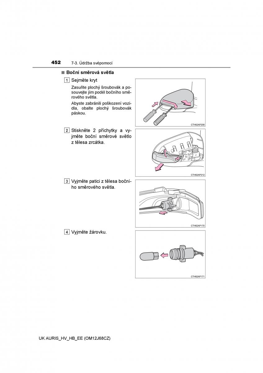 Toyota Auris Hybrid II 2 navod k obsludze / page 452