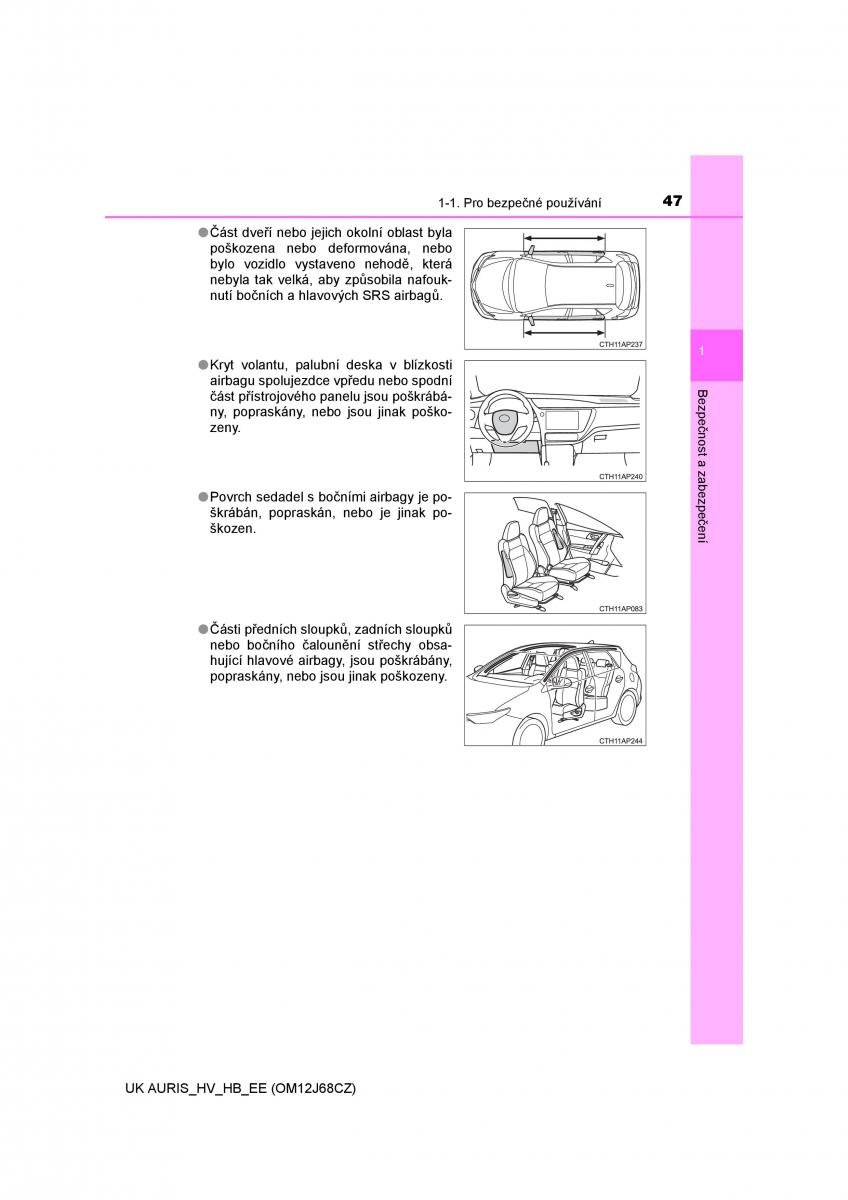 Toyota Auris Hybrid II 2 navod k obsludze / page 47