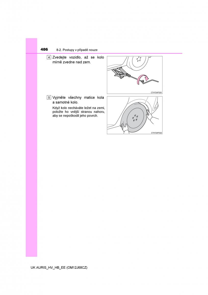Toyota Auris Hybrid II 2 navod k obsludze / page 486