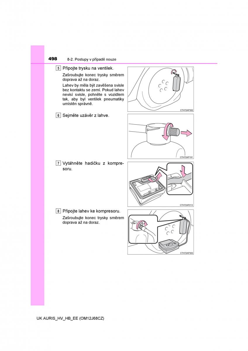 Toyota Auris Hybrid II 2 navod k obsludze / page 498