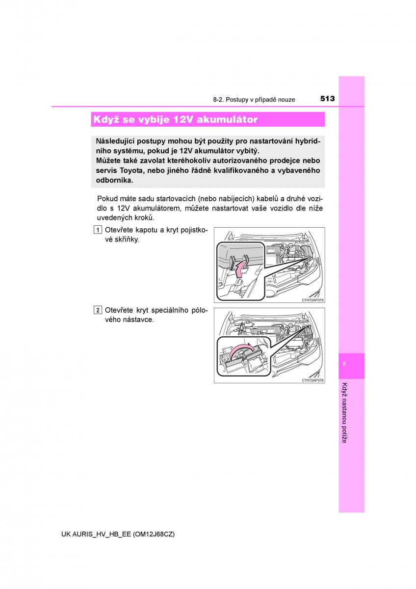 Toyota Auris Hybrid II 2 navod k obsludze / page 513