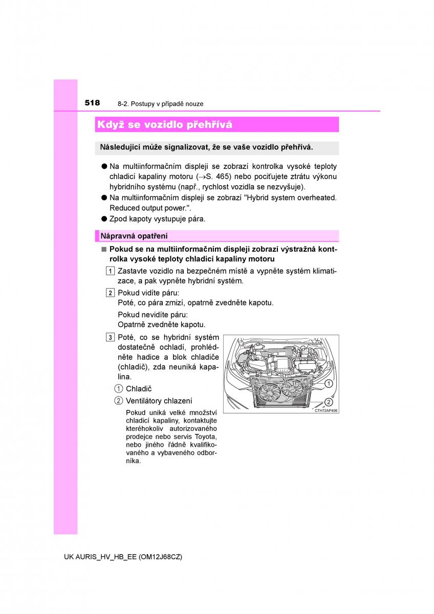 Toyota Auris Hybrid II 2 navod k obsludze / page 518